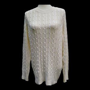 NEW Charter Club Womens Knit Pullover Sweater Button Shoulder Cloud Color L